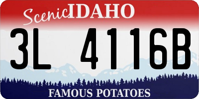 ID license plate 3L4116B