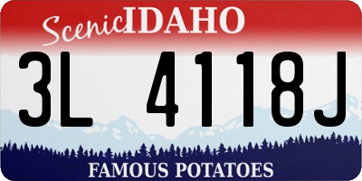 ID license plate 3L4118J