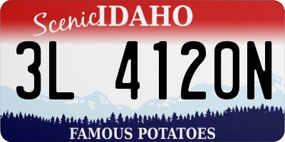 ID license plate 3L4120N