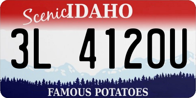 ID license plate 3L4120U