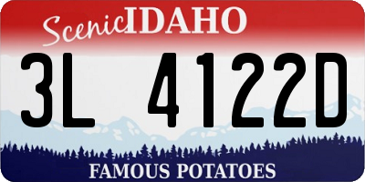 ID license plate 3L4122D