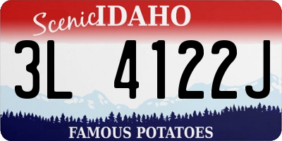 ID license plate 3L4122J