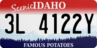 ID license plate 3L4122Y