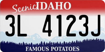 ID license plate 3L4123J