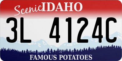 ID license plate 3L4124C