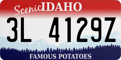 ID license plate 3L4129Z