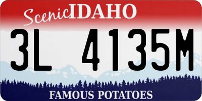 ID license plate 3L4135M