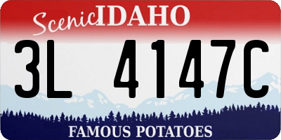 ID license plate 3L4147C