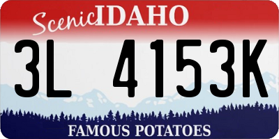 ID license plate 3L4153K