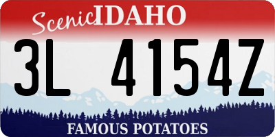ID license plate 3L4154Z