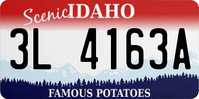 ID license plate 3L4163A
