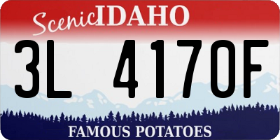 ID license plate 3L4170F