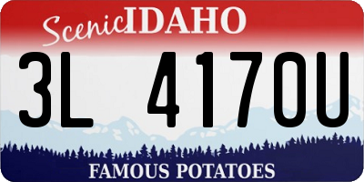 ID license plate 3L4170U