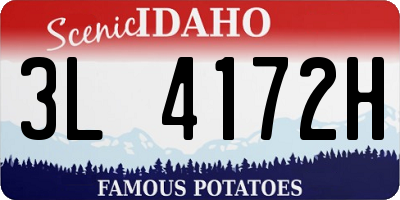 ID license plate 3L4172H