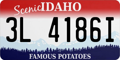 ID license plate 3L4186I