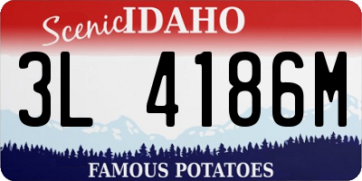 ID license plate 3L4186M