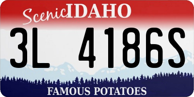 ID license plate 3L4186S