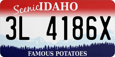 ID license plate 3L4186X