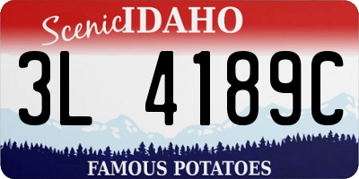 ID license plate 3L4189C