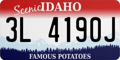 ID license plate 3L4190J
