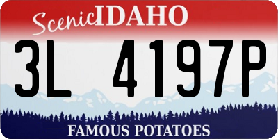 ID license plate 3L4197P