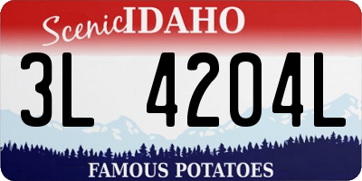 ID license plate 3L4204L