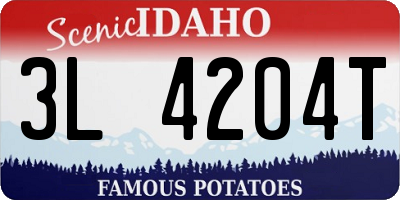 ID license plate 3L4204T