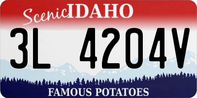 ID license plate 3L4204V