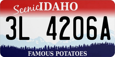 ID license plate 3L4206A