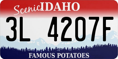 ID license plate 3L4207F