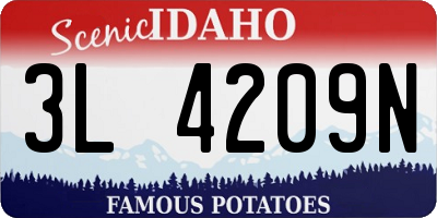 ID license plate 3L4209N