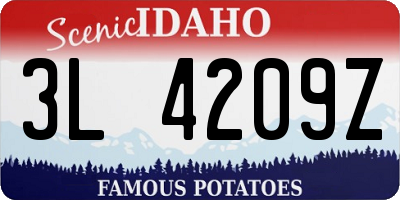 ID license plate 3L4209Z