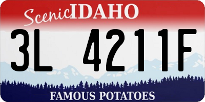 ID license plate 3L4211F