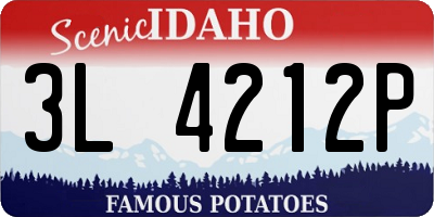 ID license plate 3L4212P