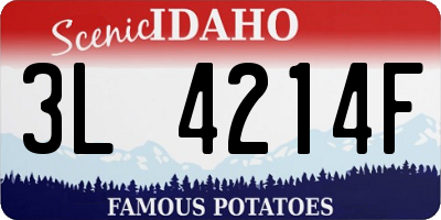 ID license plate 3L4214F