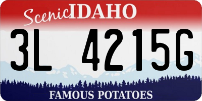 ID license plate 3L4215G