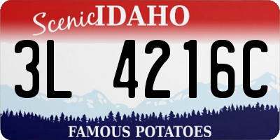 ID license plate 3L4216C