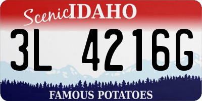ID license plate 3L4216G