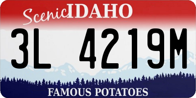 ID license plate 3L4219M