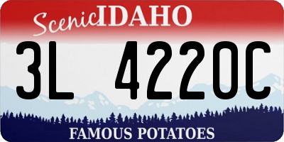 ID license plate 3L4220C
