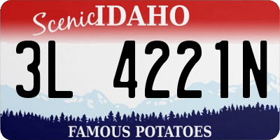 ID license plate 3L4221N