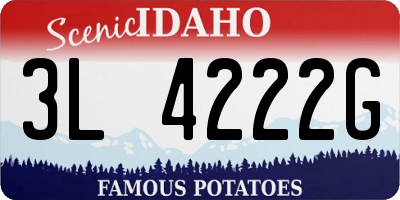 ID license plate 3L4222G