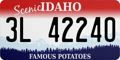 ID license plate 3L4224O