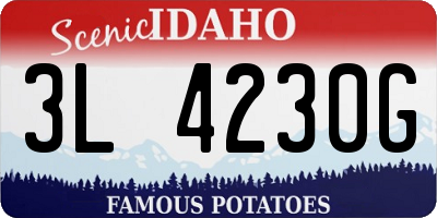 ID license plate 3L4230G