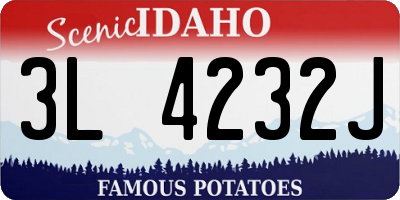 ID license plate 3L4232J