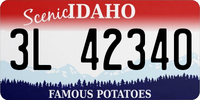 ID license plate 3L4234O