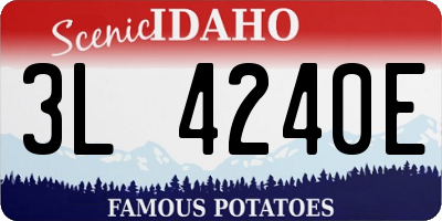 ID license plate 3L4240E