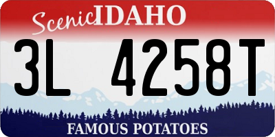 ID license plate 3L4258T