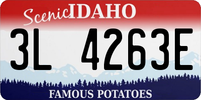 ID license plate 3L4263E