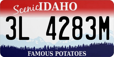 ID license plate 3L4283M
